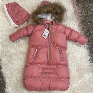 Cremson Girls Infant Baby Snow Mauve Pink Snow Suit Bag
